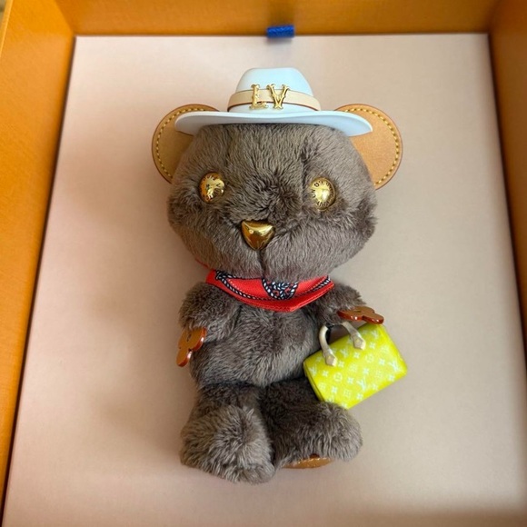 LV Louis Bear Bag Charm Brown Cowboy - Picture 4 of 10